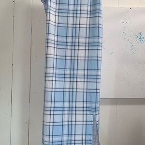 Blue Plaid Pencil Dress